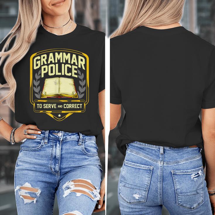 Grammar Police To Serve And Correct English Teacher Women's T-Shirt, English Teacher Gifts, funny design