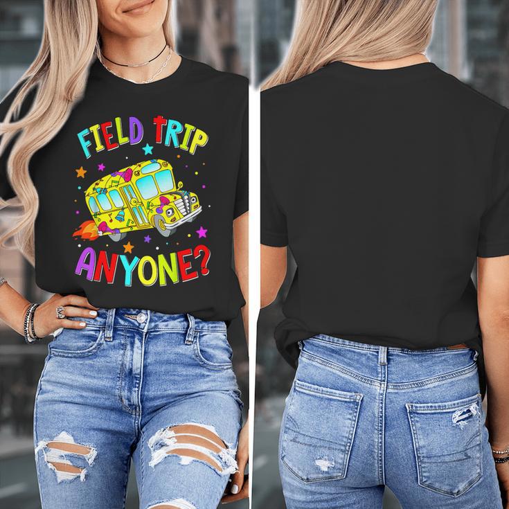 Groovy Field Trip Anyone Happy Field Day For Teachers Kids Women's T-Shirt, funny design Groovy Field Trip Anyone Happy Field Day For Teachers Kids Women's T-Shirt, funny design