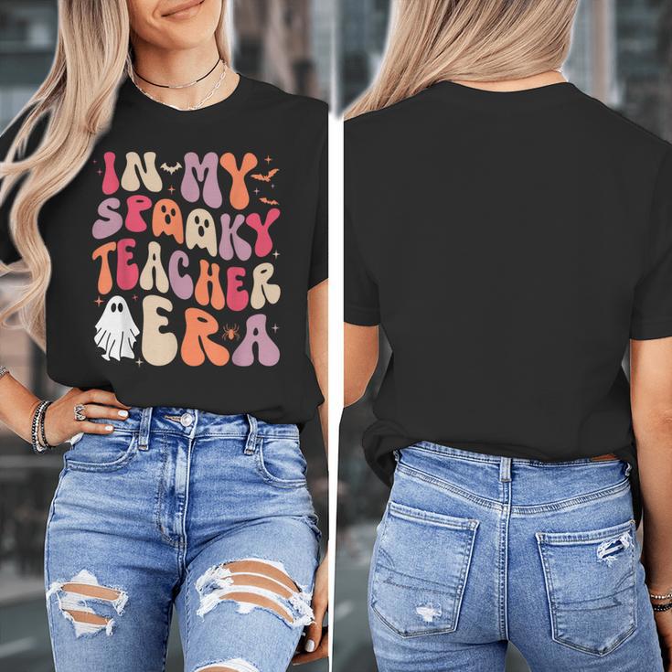 Groovy In My Spooky Teacher Era Halloween Party Boo Women's T-Shirt, Groovy Teacher Gifts, funny design