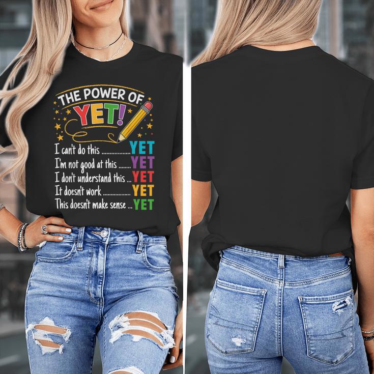 Growth Mindset Teacher Power Of Yet Inspirational Women's T-Shirt, funny design