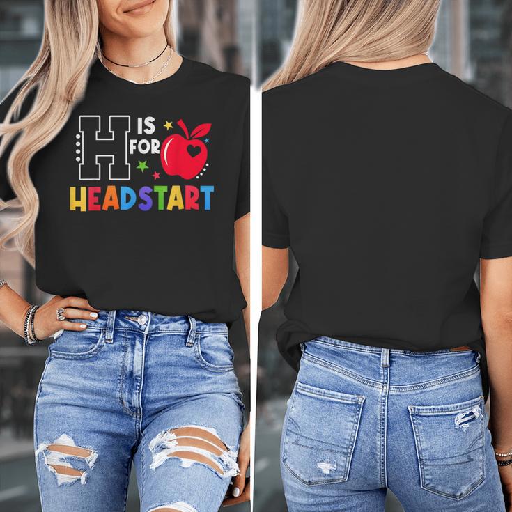H Is For Head Start Teacher First Day Of School Tee Women's T-Shirt, funny design H Is For Head Start Teacher First Day Of School Tee Women's T-Shirt, funny design