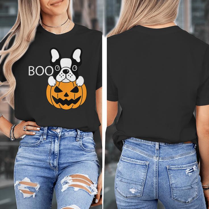 The Halloween Boston Terrier Women's T-Shirt, Boston Terrier Halloween Gifts, funny design
