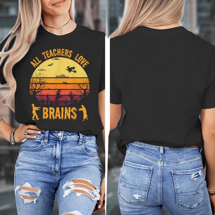Halloween Costume Teacher Love Brains Zombie Women's T-Shirt, funny design Halloween Costume Teacher Love Brains Zombie Women's T-Shirt, funny design
