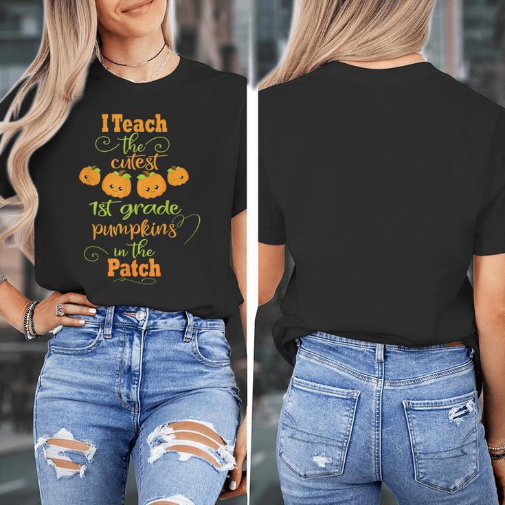 Halloween Cutest Pumpkins First Grade Teacher Women's T-Shirt, First Grade Teacher Gifts, funny design Halloween Cutest Pumpkins First Grade Teacher Women's T-Shirt, First Grade Teacher Gifts, funny design