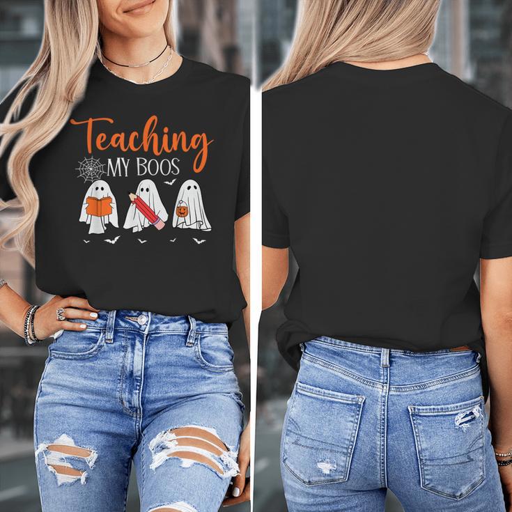 Halloween Ghost Teachers Teaching My Boos Costume Women Men Women's T-Shirt, funny design Halloween Ghost Teachers Teaching My Boos Costume Women Men Women's T-Shirt, funny design