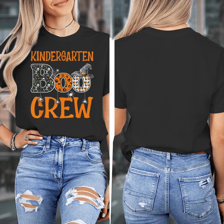 Halloween Kindergarten Boo Crew Kinder Teacher Student Women's T-Shirt, funny design