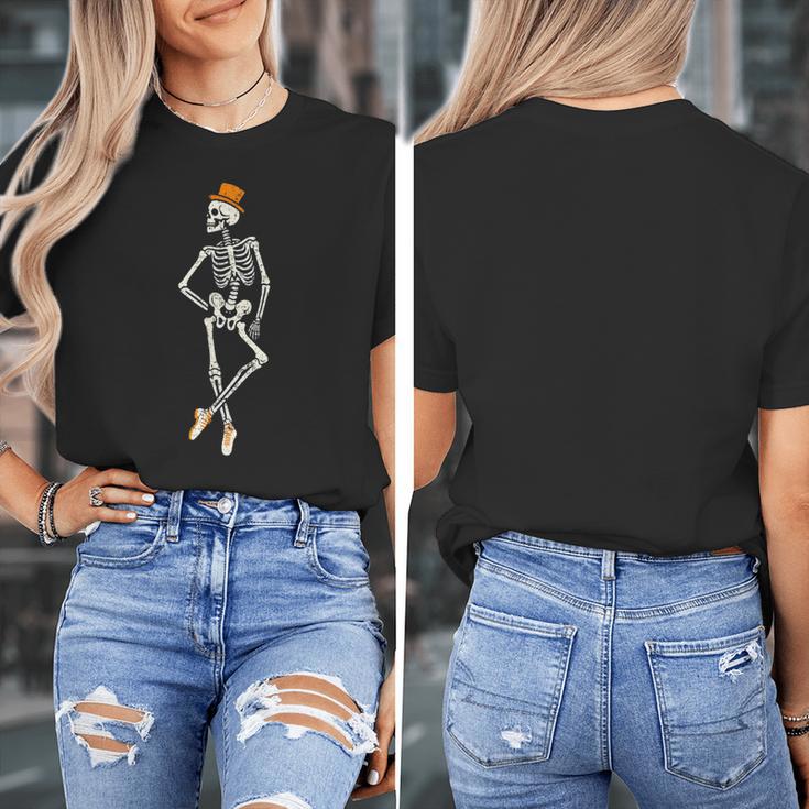 Halloween Skeleton Tap Dance Ballet Dance Teacher Women's T-Shirt, funny design Halloween Skeleton Tap Dance Ballet Dance Teacher Women's T-Shirt, funny design