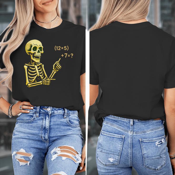 Halloween Teacher Six Seven 6 7 Skeleton Spooky Costume Women's T-Shirt, funny design Halloween Teacher Six Seven 6 7 Skeleton Spooky Costume Women's T-Shirt, funny design