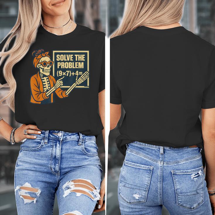 Halloween Teacher Six Seven Meme 6 7 Skeleton Spooky Costume Women's T-Shirt, funny design Halloween Teacher Six Seven Meme 6 7 Skeleton Spooky Costume Women's T-Shirt, funny design