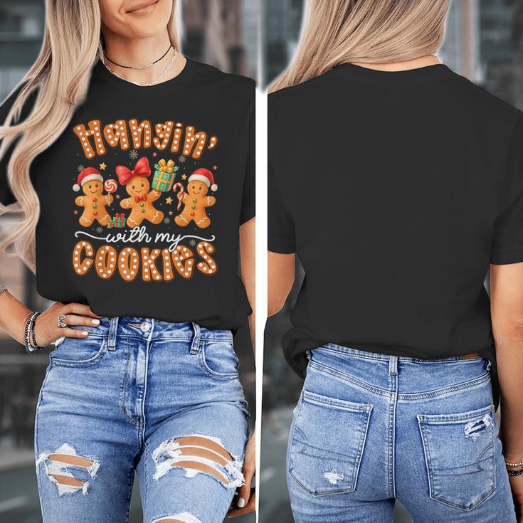 Hangin With My Cookies Gingerbread Men Women Xmas Teacher Women's T-Shirt, funny design