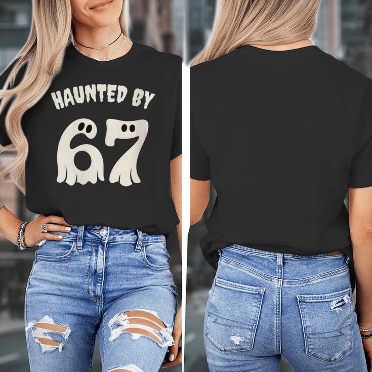 Haunted By 67 Teacher Halloween 6 7 Shirt Women's T-Shirt, funny design