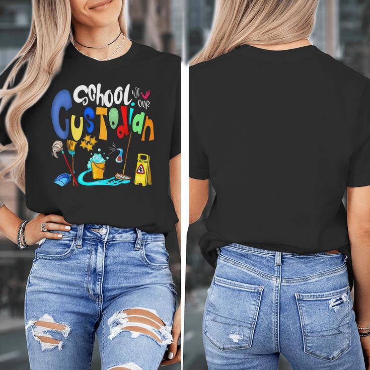 We Heart Love Our School Custodian For Teacher & Kids Women's T-Shirt, funny design We Heart Love Our School Custodian For Teacher & Kids Women's T-Shirt, funny design