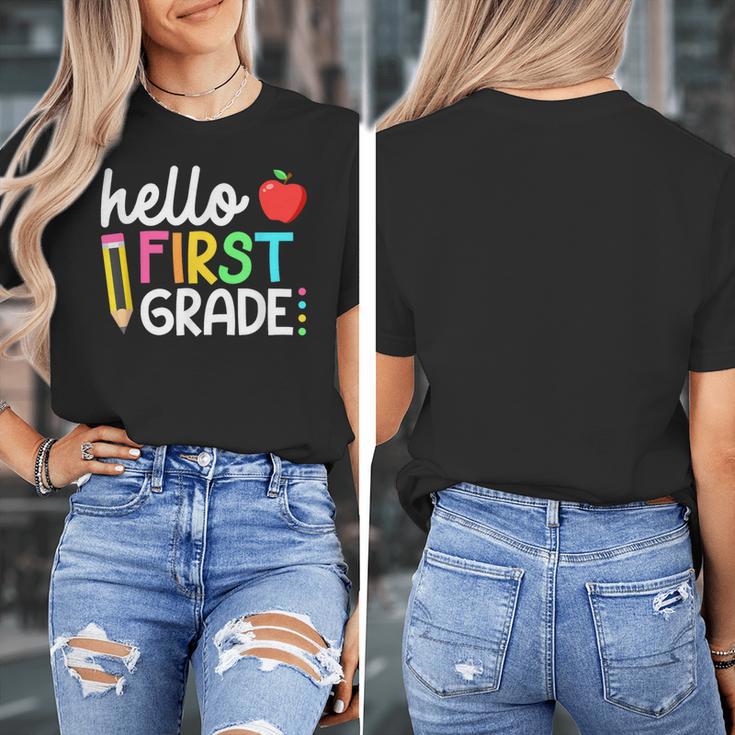 Hello First Grade Team 1st Grade Back To School Teacher Kids Women's T-Shirt, First Grade Teacher Gifts, funny design Hello First Grade Team 1st Grade Back To School Teacher Kids Women's T-Shirt, First Grade Teacher Gifts, funny design