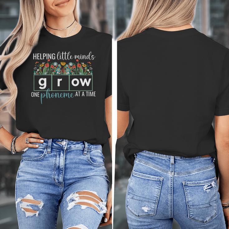 Helping Little Minds Grow One Phoneme At A Time Teacher Women's T-Shirt, funny design Helping Little Minds Grow One Phoneme At A Time Teacher Women's T-Shirt, funny design
