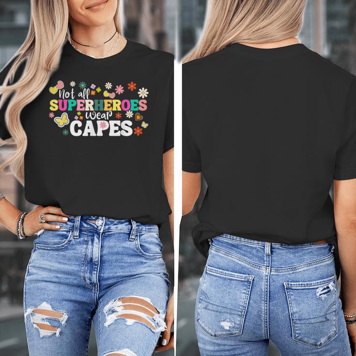 Hot All Superheroes Wear Capes Cute Teacher End Of School Women's T-Shirt, funny design Hot All Superheroes Wear Capes Cute Teacher End Of School Women's T-Shirt, funny design