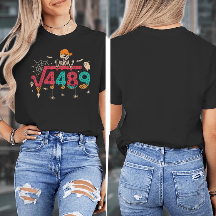 HUGvyn Square Root 4489 Math Teacher 67 Meme Halloween Women's T-Shirt, funny design HUGvyn Square Root 4489 Math Teacher 67 Meme Halloween Women's T-Shirt, funny design