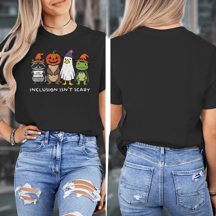 Inclusion Isn't Scary SLP Halloween Sped Teacher Animal Women's T-Shirt, funny design Inclusion Isn't Scary SLP Halloween Sped Teacher Animal Women's T-Shirt, funny design