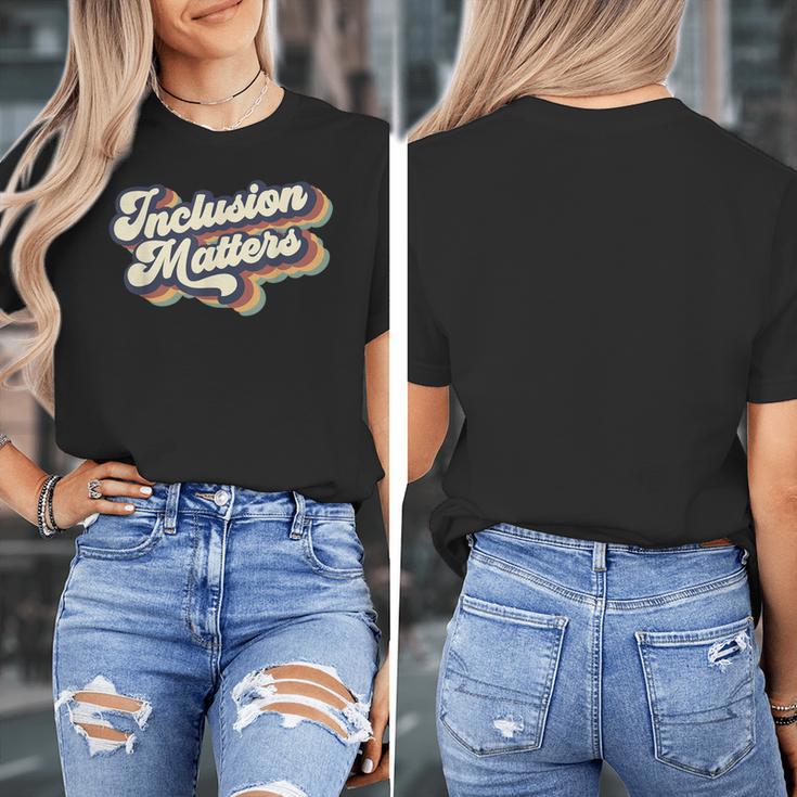Inclusion Matters Retro Special Education Teacher Women Women's T-Shirt, funny design Inclusion Matters Retro Special Education Teacher Women Women's T-Shirt, funny design