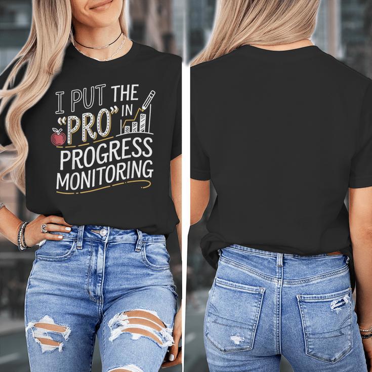 Intervention Teacher Progress Monitoring Intervention Women's T-Shirt, funny design Intervention Teacher Progress Monitoring Intervention Women's T-Shirt, funny design