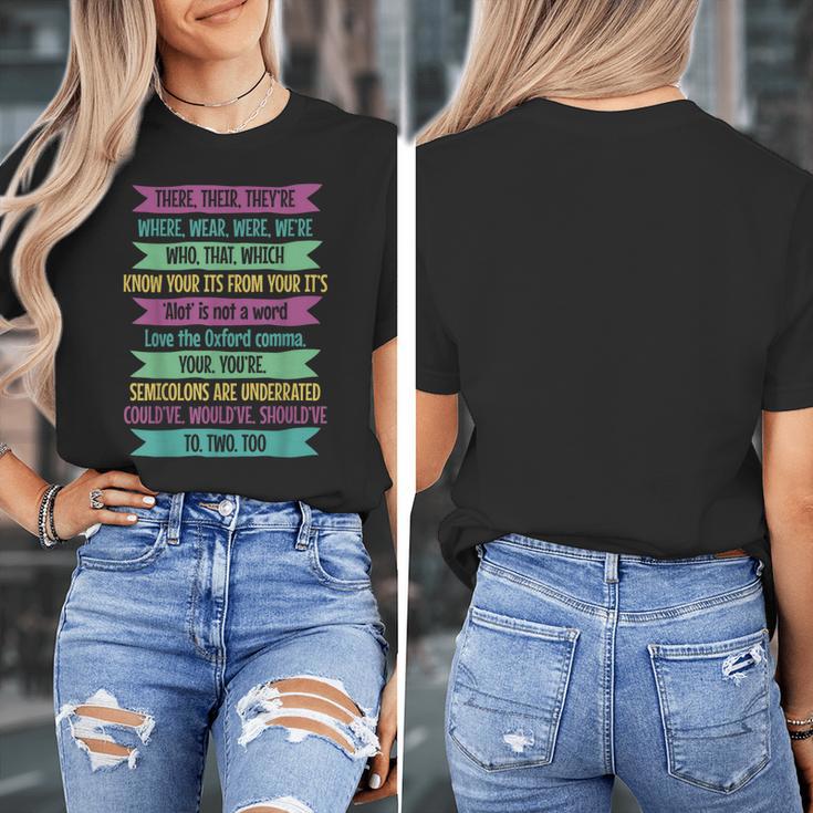 Their There And They'Re English Teacher Men Women Women's T-Shirt, English Teacher Gifts, funny design