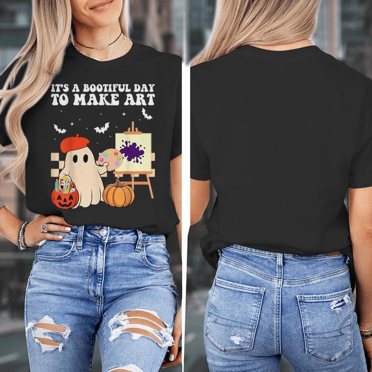 It's A Bootiful Day To Make Art Groovy Art Teacher Halloween Women's T-Shirt, Groovy Teacher Gifts, funny design It's A Bootiful Day To Make Art Groovy Art Teacher Halloween Women's T-Shirt, Groovy Teacher Gifts, funny design