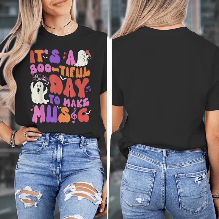 It's a Bootiful Day To Make Music Halloween Music Teacher Women's T-Shirt, funny design It's a Bootiful Day To Make Music Halloween Music Teacher Women's T-Shirt, funny design
