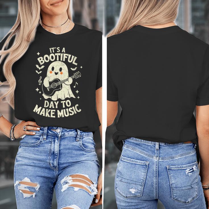 It's A Bootiful Day To Make Music Halloween Music Teacher Women's T-Shirt, funny design