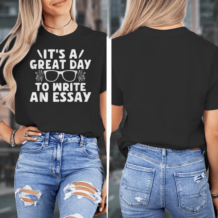 Its a Good Day To Write An Essay English Teacher Women's T-Shirt, English Teacher Gifts, funny design