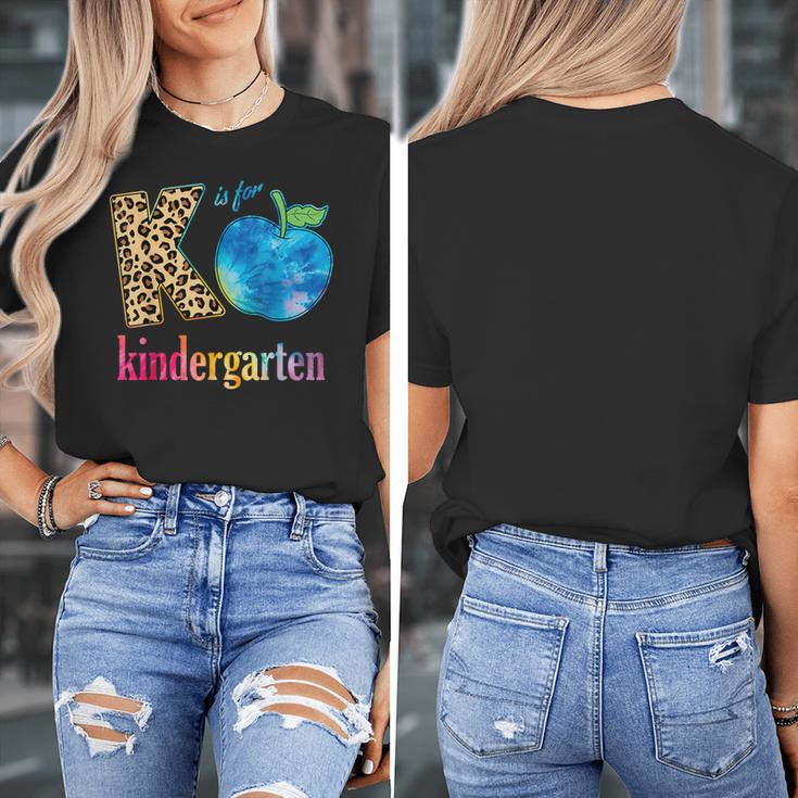 K Is For Kindergarten Teacher Tie Dye Back To School Kinder For Men Women Girls Kids Women's T-Shirt, funny design