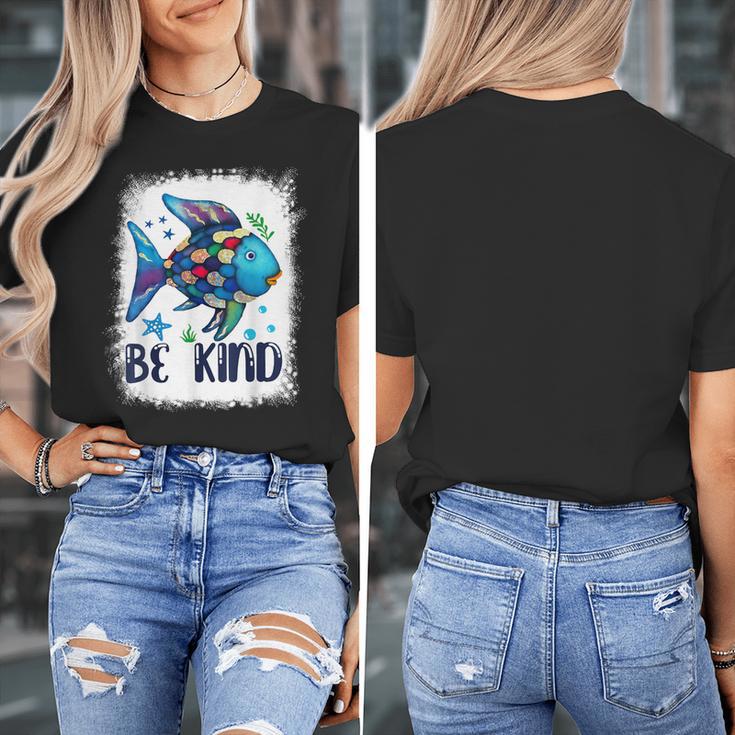 Be Kind Rainbow Fish Teacher Life Back To School Teaching Men Women Women's T-Shirt, funny design