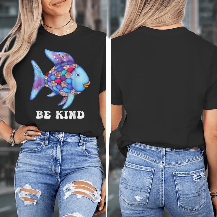 Be Kind Rainbow Fish Teacher Life Teaching Back To School Women's T-Shirt, funny design Be Kind Rainbow Fish Teacher Life Teaching Back To School Women's T-Shirt, funny design