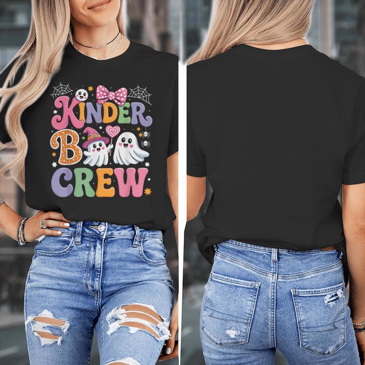 Kinder Boo Crew Kindergarten Teacher Student Halloween Women's T-Shirt, funny design