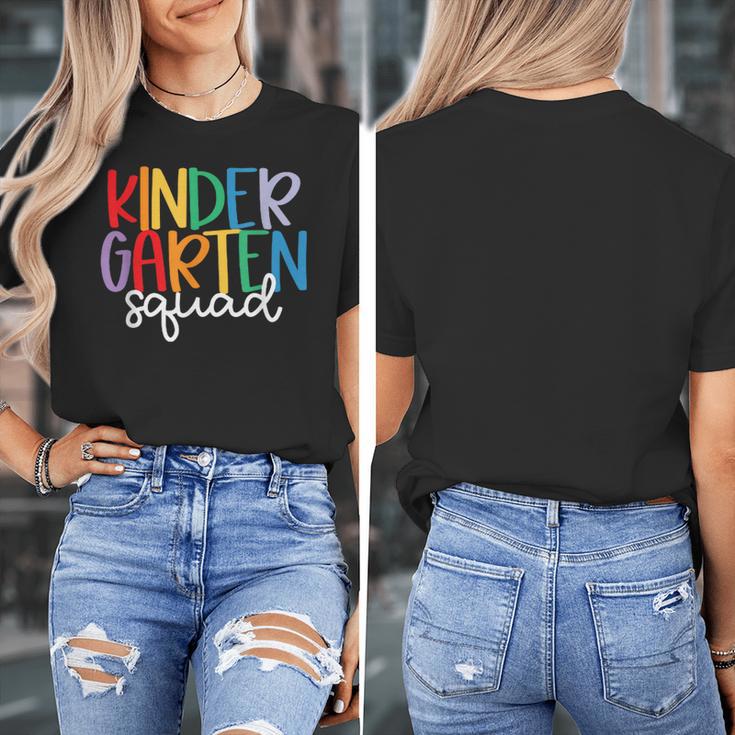 Kindergarten Squad Team Crew Teacher Back To School Women's T-Shirt, funny design Kindergarten Squad Team Crew Teacher Back To School Women's T-Shirt, funny design