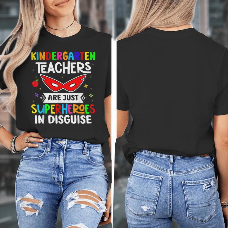 Kindergarten Teachers Are Just Superheroes In Disguise Women's T-Shirt, funny design