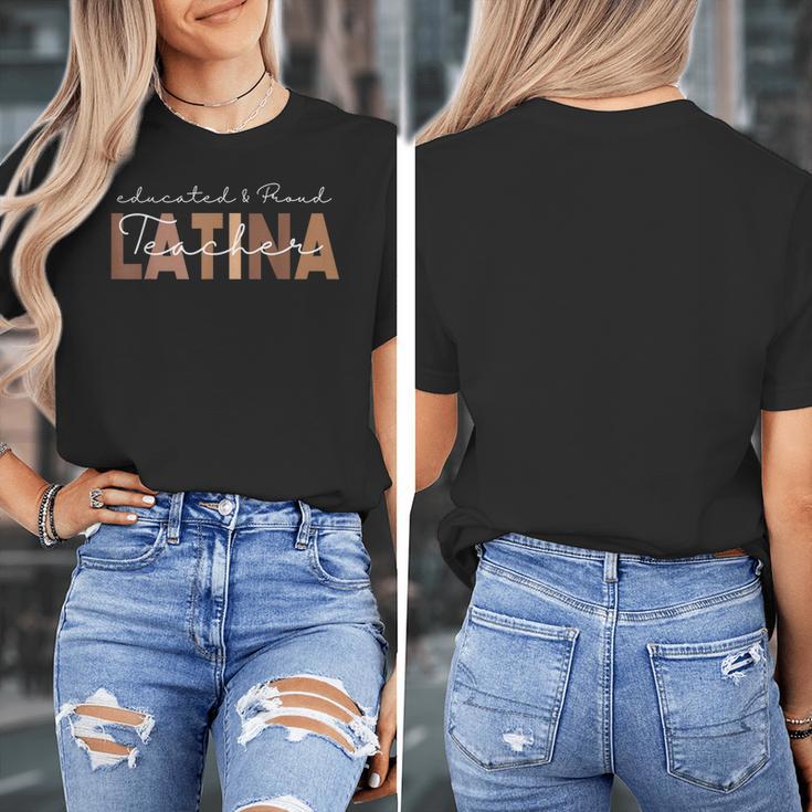 Latina Teacher Maestra Educated & Latino Teachers Women Women's T-Shirt, funny design Latina Teacher Maestra Educated & Latino Teachers Women Women's T-Shirt, funny design