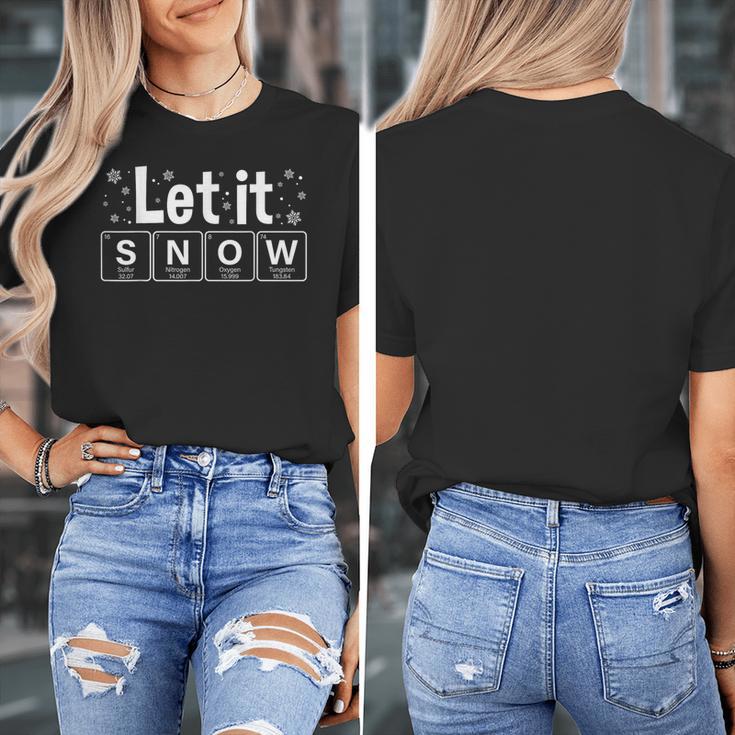 Let It Snow Christmas Pajamas Chemistry Teacher Women's T-Shirt, funny design Let It Snow Christmas Pajamas Chemistry Teacher Women's T-Shirt, funny design