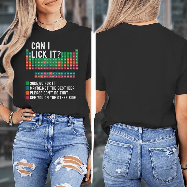 Can I Lick It Periodic Table Science Teacher Chemistry Women's T-Shirt, Science Teacher Gifts, funny design