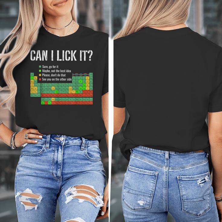 Can I Lick It Periodic Table Science Teacher Student Women's T-Shirt, Science Teacher Gifts, funny design Can I Lick It Periodic Table Science Teacher Student Women's T-Shirt, Science Teacher Gifts, funny design
