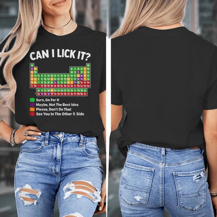 Can I Lick It Periodic Table Shirt Science Chemistry Teacher Women's T-Shirt, Science Teacher Gifts, funny design
