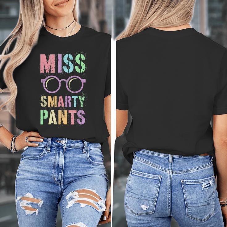 Little MISS SMARTY PANTS School Grad Teacher Last Day Women's T-Shirt, funny design