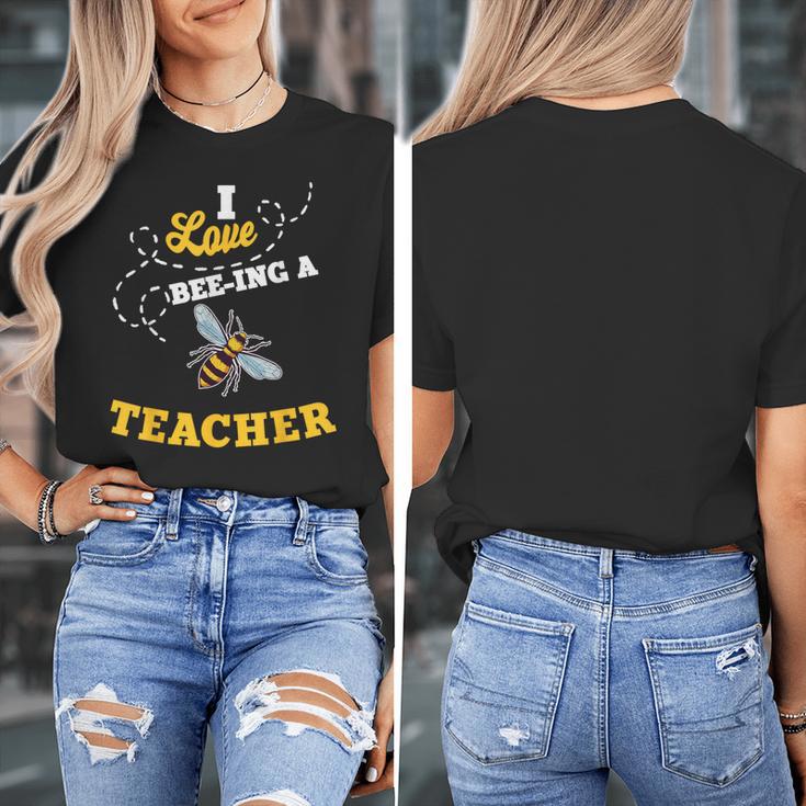 I Love Bee-Ing A Teacher Honey Bee Job Profession Women's T-Shirt, funny design