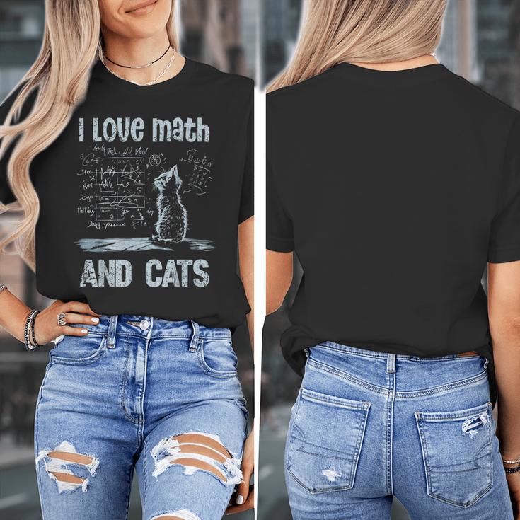 I Love Math And Cats Cat Lover Science Teacher Student Women's T-Shirt, Science Teacher Gifts, funny design I Love Math And Cats Cat Lover Science Teacher Student Women's T-Shirt, Science Teacher Gifts, funny design