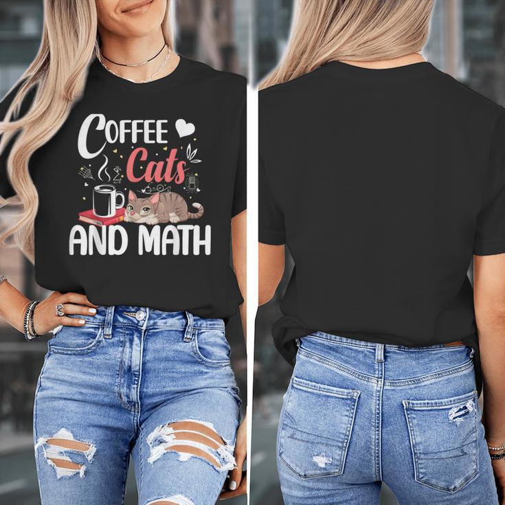 I Love Math Cats And Coffee Heart Mathematics Teacher Women's T-Shirt, funny design I Love Math Cats And Coffee Heart Mathematics Teacher Women's T-Shirt, funny design