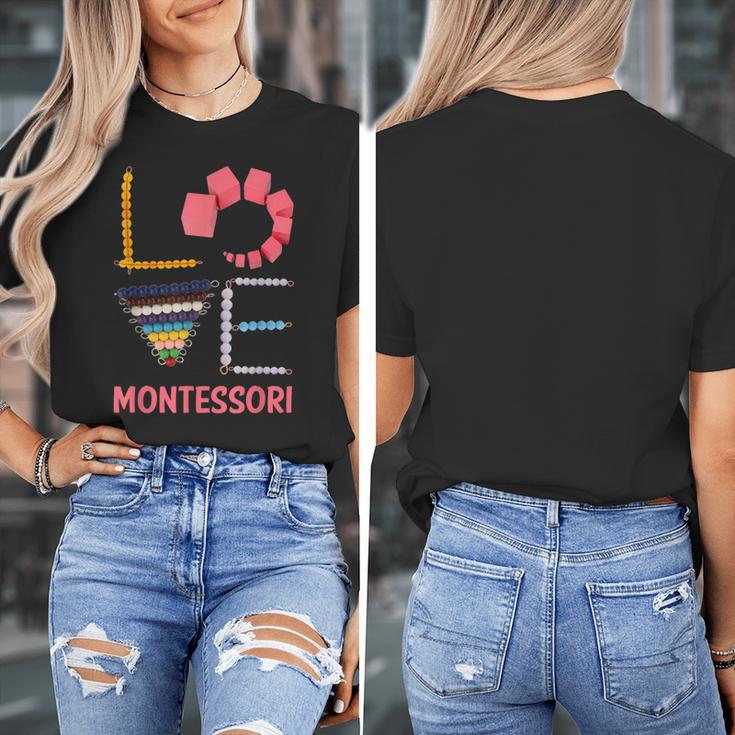 Love Montessori Education Math Teacher Women's T-Shirt, funny design