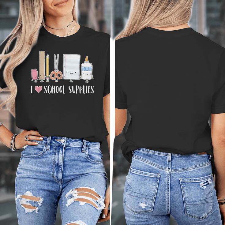 I Love School Supplies Teacher Shirt Women's T-Shirt, funny design I Love School Supplies Teacher Shirt Women's T-Shirt, funny design