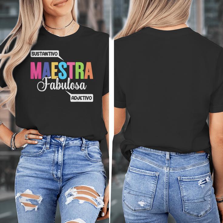 Maestra Fabulosa Bilingual Spanish Espanol Teacher School Women's T-Shirt, funny design Maestra Fabulosa Bilingual Spanish Espanol Teacher School Women's T-Shirt, funny design