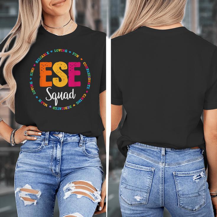 Matching ESE Squad First Last Day Team Teacher Student Tribe Women's T-Shirt, funny design