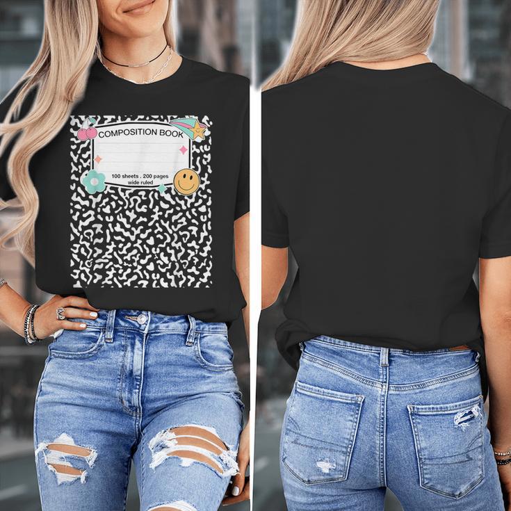 Matching Group Halloween Teacher Composition Book Notebook Women's T-Shirt, funny design