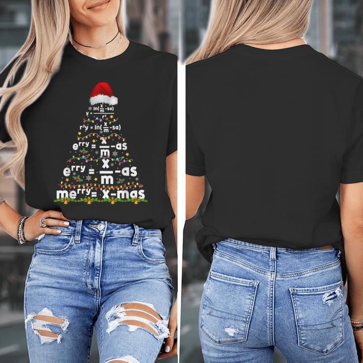 Math Equation Merry Xmas Season Teacher Christmas Tree Women's T-Shirt, funny design Math Equation Merry Xmas Season Teacher Christmas Tree Women's T-Shirt, funny design