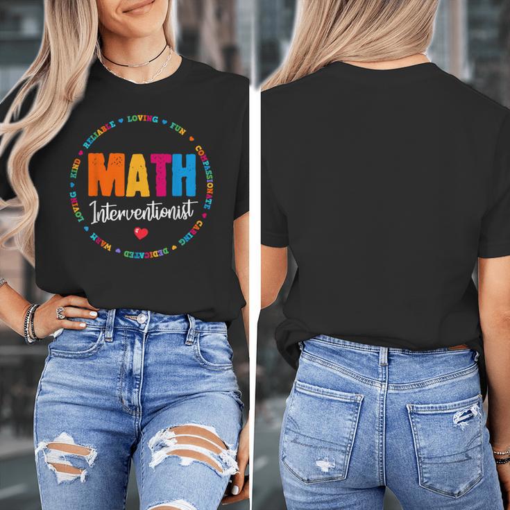 Math Interventionist Teacher Coach Squad Mathematics STEM Women's T-Shirt, funny design Math Interventionist Teacher Coach Squad Mathematics STEM Women's T-Shirt, funny design